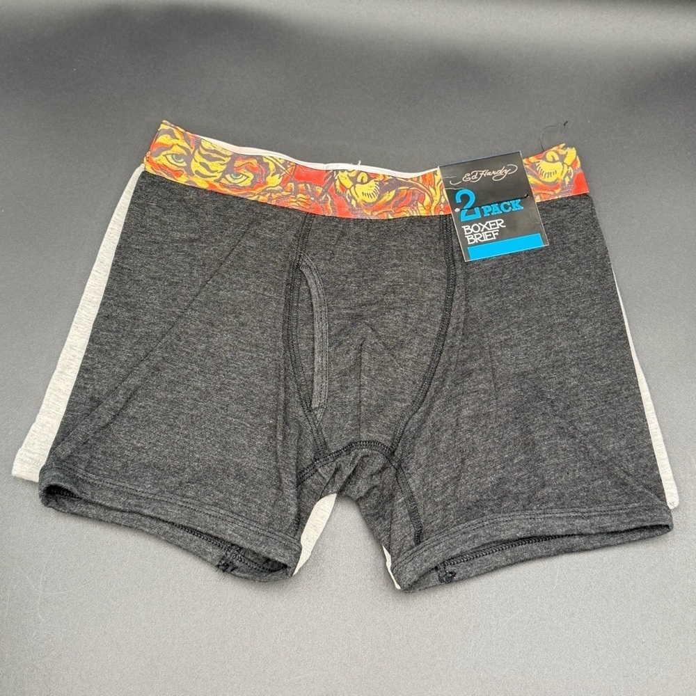 Ed Hardy Boxer Briefs - 2 Pack - Small (28-30)